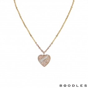 Boodles Yellow & Rose Gold Diamond Set Heart Pendant 2.64ct Boodles Yellow & Rose Gold Diamond Set Heart Pendant 2.64ct